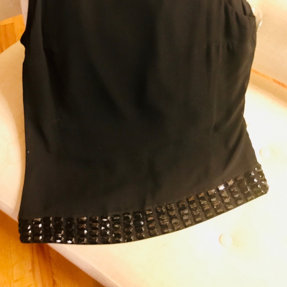 NWT INC beaded top. Sheer, lined, keyhole back - Picture 3 of 4